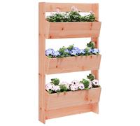 Fioriera a Muro 3 Ripiani 60x18,5x110cm Legno Massello Douglas