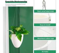 Fioriera a sospensione di autoirlatura con acqua di stoccaggio giardino