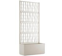 Fioriera alta cm 175 con vaso largo cm 80 Spalliera Grigliata separe' gesso graticola rampicante modulabile e componibile per Esterni Giardini Terrazze separatore ambienti locali commerciali