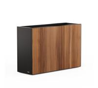 Fioriera Alta Herstera DECO PLANTER DIVIDER 40 in Metallo colore Nero e Pannello Effetto Legno 120x40x80 cm