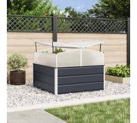 vidaXL Fioriera Antracite 100 x 100 x 77 cm Acciaio zincato, Ispirazione per Giardini e terrazze, Stile Industriale, Materiali Resistenti per spazi Esterni Duraturi e paesaggi Bellissimi
