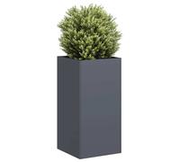 vidaXL Fioriera Antracite 40x40x80 cm in Acciaio Laminato a Freddo, Vaso per Piante, Supporto per Piante, Letto rialzato, Supporto per fioriera