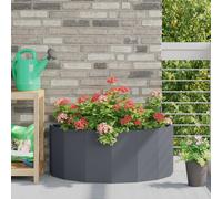 vidaXL Fioriera Antracite 90 x 45 x 35 cm Acciaio, Vaso da Giardino, Supporto in Acciaio, Decorativo per Esterni, Contenitore Robusto, Accento in Serra