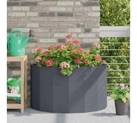 vidaXL Vaso per piante antracite, 90 x 45 x 50 cm, in acciaio, decorazione per esterni, contenitore durevole, effetto serra, vaso da terrazza