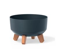 Fioriera antracite Prosperplast GRACIA con rilievo e gambe rimovibili 23,5 x 23,5 x 18,7 cm