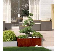 vidaXL Fioriera Arrugginita 100x100x40 cm in Acciaio Corten