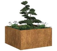 Fioriera Arrugginita 80x80x40 cm in Acciaio Corten (9,8KG)
