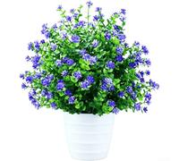Fioriera artificiale camelia viola seta realistica | Seta resistente ai raggi UV, colore viola vivace, altezza 40 cm, design in vaso, cassaforte all'aperto