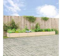 vidaXL Fioriera Avorio 195 x 100 x 45 cm Acciaio zincato, Ispirazione per Giardini e terrazze, Elementi industriali, Design Duraturi per Esterni, Idee di Decorazione uniche, Combinazioni Funzionali