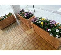 FIORIERA CASSETTIERA VASO RETTANGOLARE DA GIARDINO ESTERNO 100CM IN CEMENTO