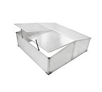 Fioriera con 4 coperchi in policarbonato e telaio in alluminio, 108 x 41 x 110 cm, resistente ai raggi UV e alle intemperie, ideale per verdure, fiori, piantine, balcone, giardino e protezione