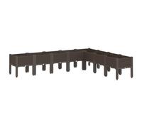 Fioriera con gambe Marrone 200x160x42 cm PP
