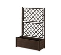 Fioriera con grigliato ITALIA Marrone moka (100x43x145 cm) 80036