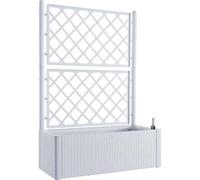 Fioriera con Grigliato Natural Deluxe Stefanplast Bianco 100 x 43 cm 142 cm