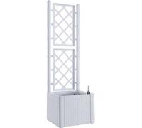 FIORIERA DELUXE CON SPALLIERA 43x43x142cm BIANCO