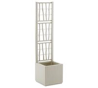 Stefanplast Fioriera Ethica Quadra 36 cm con spalliera Gesso