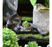 Fioriera creativa di fiore di fiore di coniglio nero per il balcone del