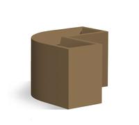 FIORIERA CURVA VASO ANGOLARE RESINA GIARDINO OUTDOOR TERRAZZO PISCINA BRONZO