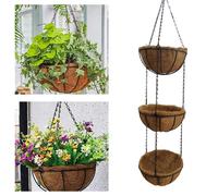 Fioriera da 25,4 cm in cocco, portavasi per fioriera in cocco per prato