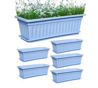Fioriera da 6 pezzi per piante da esterno - vasi resistenti ai raggi UV con fori di drenaggio per la coltivazione di verdure balcone patio ambiente