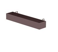Fioriera da balcone in metallo, rettangolare, supporto per ringhiera - Ou Garden Jardinière, marrone, 100 x 20 x 13 cm, supporto per piante durevole per casa e patio