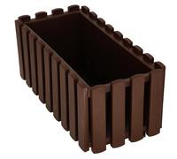 Fioriera da balcone per ringhiera, terrazzo, stile rustico, marrone, 40 cm
