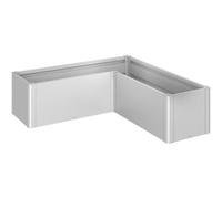 Fioriera da esterno Biohort Belvedere Mini argento metallizzato 45x152x152 cm Argento-metallizzato