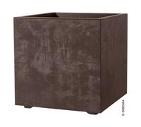 FIORIERA DA ESTERNO DEROMA "MILLENIUM" FORMA CUBICA IN RESINA MARRONE 39X39X3...