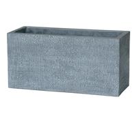 Fioriera da esterno in cemento grigio 79x30x35 cm Grigio
