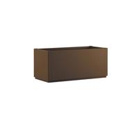 Fioriera da esterno Stefanplast Ethica Plastica riciclata caffè 80x36x35 cm