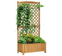 Fioriera da Giardino 90x45x180 cm con Traliccio in Legno d'Abete Giallo