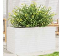 vidaXL Fioriera da Giardino Bianca 90x40x45,5cm Legno Massello di Pino