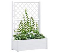 Fioriera da giardino con graticcio, vaso per fiori e ortaggi, materiale PP resistente, 100 x 43 x 142 cm, per giardinaggio domestico, perfetto per la crescita delle piante