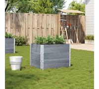 vidaXL Fioriera da Giardino Grigia 80x60 cm Legno Massello di Pino