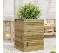 Fioriera da Giardino in Legno di Pino Impregnato 50x50x68. 5 cm, Cassetta per Fiori Grande Balcone Patio, Fai Da Te, Decorazione Rustica, Ideale per Piante Fiori e Ortaggi, agli Agenti Atmosferici