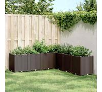 vidaXL Fioriera da Giardino Marrone 160x160x53 cm in PP