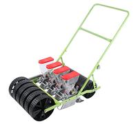 Fioriera da giardino, Seminatrice in metallo for ortaggi, spaziatura regolabile tra le file, seminatrice a file con guida a piedi for mais, fagioli, cotone, arachidi(4 Row)