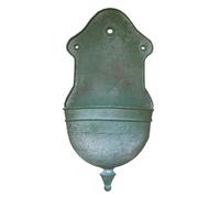 Fioriera da parete in ferro, superficie invecchiata, vaso da fiori sospeso,