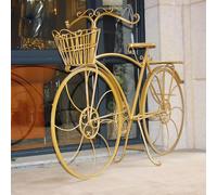 Fioriera decorativa in metallo per matrimonio, a forma di bicicletta, colore bianco