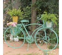 Fioriera decorativa in metallo per matrimonio, a forma di bicicletta, colore bianco