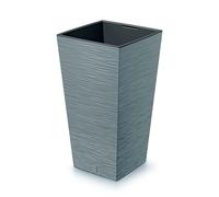 Fioriera di cemento Prosperplast FURU 20x20x38cm con serbatoio e design spettacolare