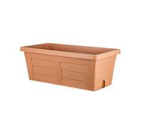 FIORIERA VASO RETTANGOLARE SIMIL LEGNO CM 100X44X40 H COLORE TERRACOTTA CHIARO