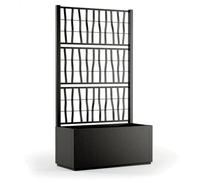 Stefanplast Fioriera Ethica Rett.Re Con Spalliera Cm.80 Grafite - materiale sintetico 8003507686014