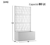 Fioriera Ethica Rettangolare in Plastica Riciclata 80L Resistente Made in Italy