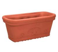FIORIERA FLORA FESTONATA 60 - 80 cm.80x40 h.33 - in plastica color terracotta