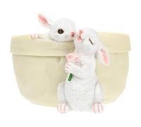 Fioriera floreale di fiore in resina in stile coniglio piantatrice succulenta