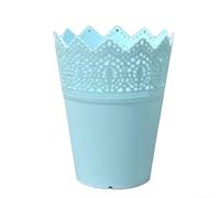 Fioriera funzionale in plastica per organizzare piccoli oggetti da utilizzare come portapenne o porta cosmetici (blu)