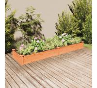 vidaXL Fioriera Giardino con Fodera Marrone 240x60x25cm Massello Abete