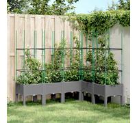 Fioriera Giardino con Graticcio Grigio 160x120x142,5 cm PP
