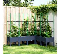 Fioriera Giardino con Graticcio Grigio Blu 160x120x142,5 cm PP